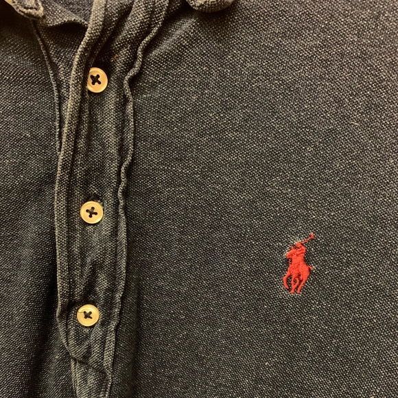 Long Sleeve Denim/Blue Polo Shirt - Ralph Lauren - Picture 6 of 6